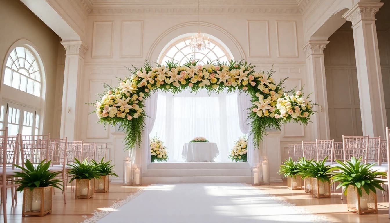 Capture of the Best Wedding Venue Jacksonville with elegant setup and vibrant floral arrangements.