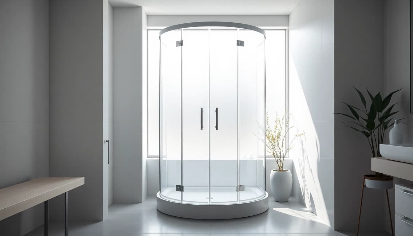Erleben Sie eine elegante sonni Duschkabine in einem modernen Badezimmer.