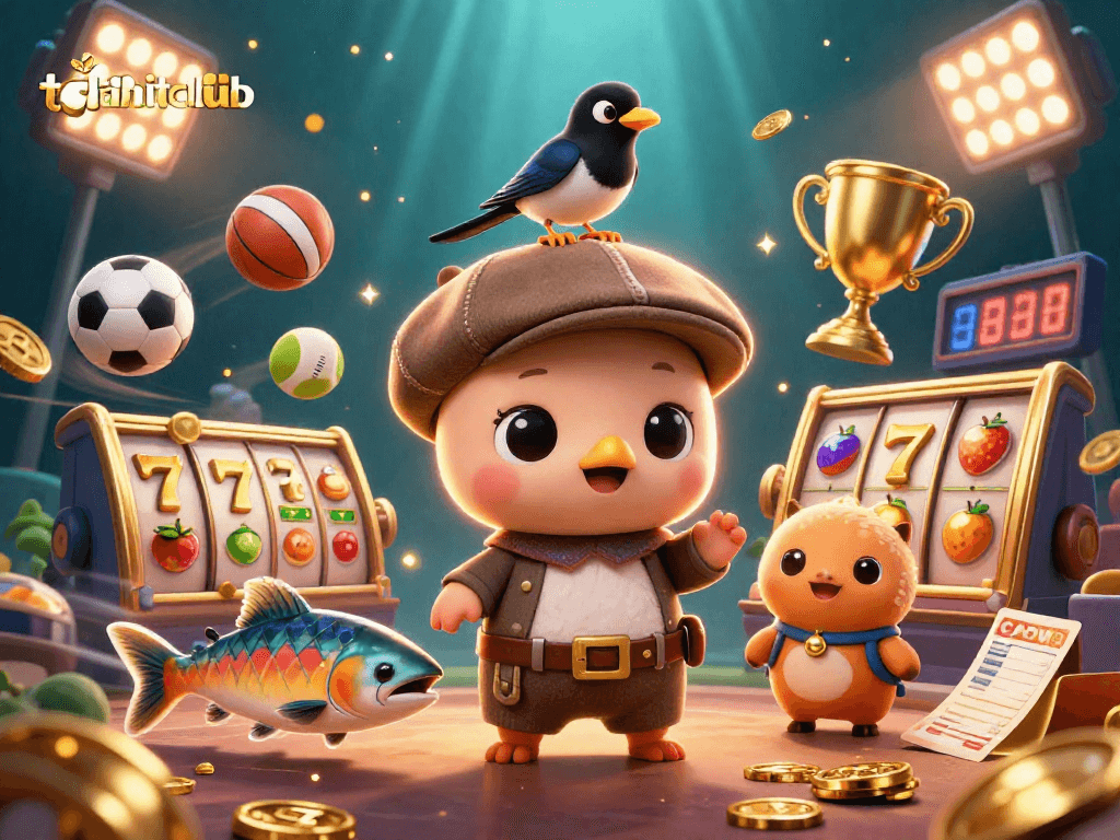 Experience the fun of taihitclub with a playful Loch Ness monster and vibrant slot elements.