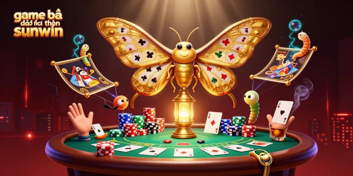 Engage with game bài đổi thưởng sunwin in this vibrant, detailed casino scene filled with excitement.