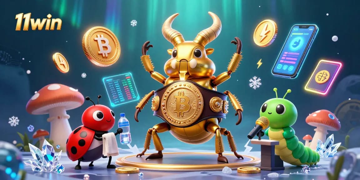 Engage in exciting gameplay with 11win’s vibrant crypto casino featuring animated, cartoonish characters.