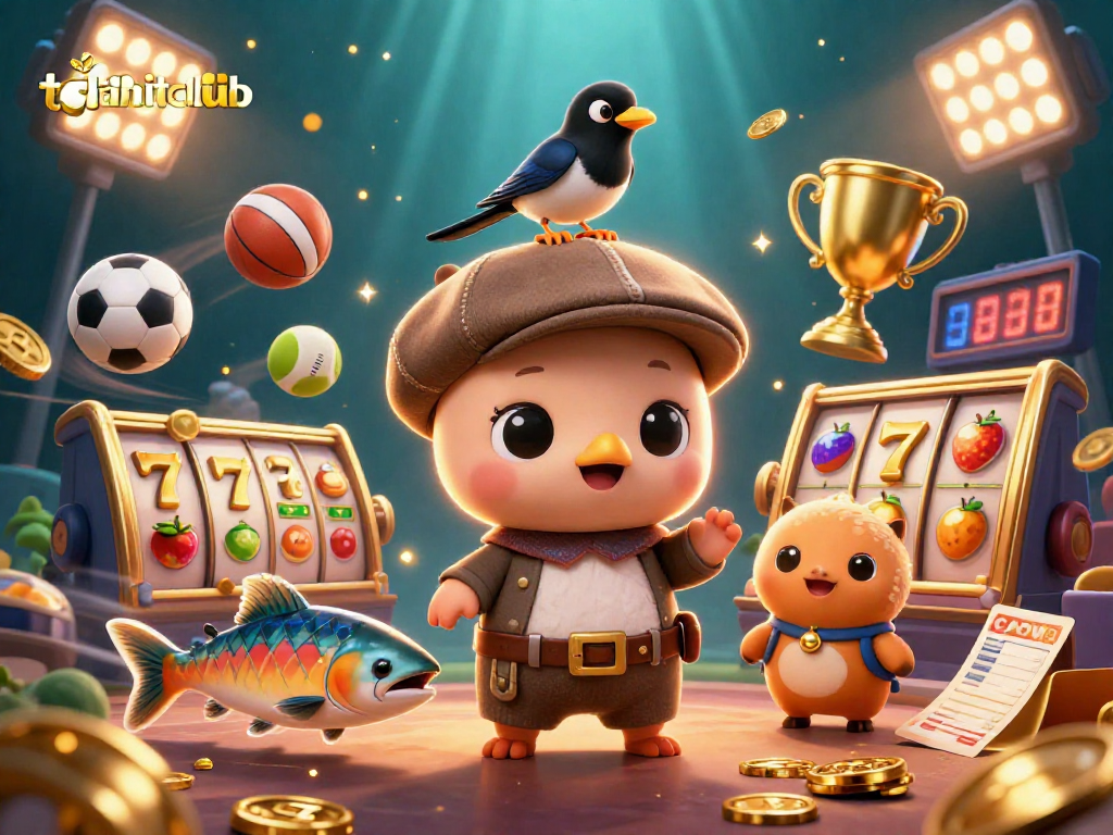Experience the fun of taihitclub with a playful Loch Ness monster and vibrant slot elements.