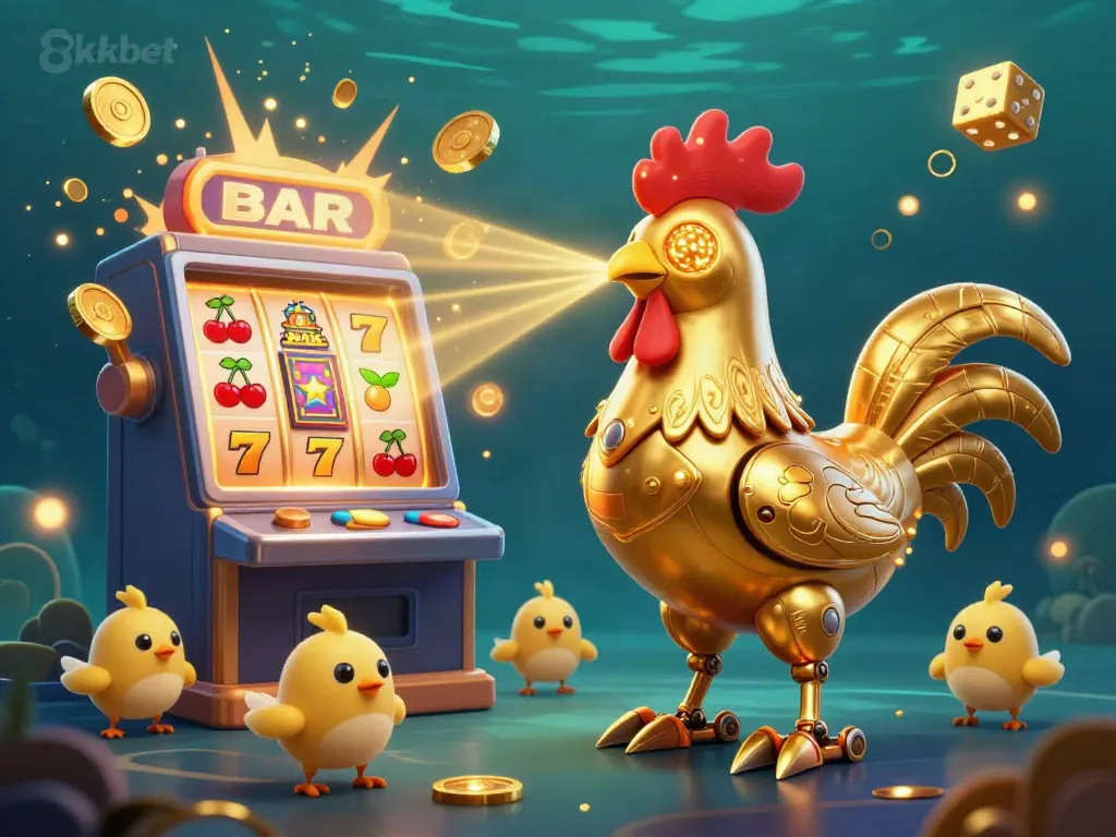 Experience thrilling moments at 8xbet with the jackpot slot machine bursting coins and dynamic gaming elements.
