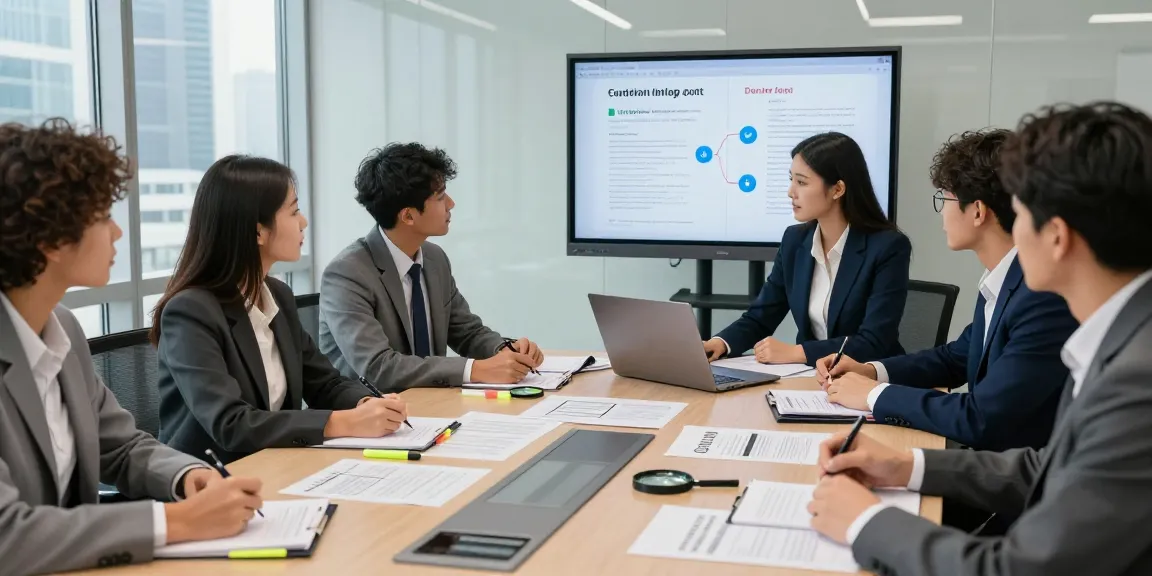 Team demonstrating document fraud detection techniques in a modern workshop setting with tools and materials.