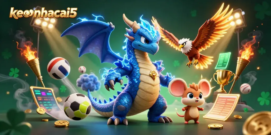 Experience high-stakes action with keonhacai5's electrifying sports-themed illustration featuring dynamic characters and magical elements.