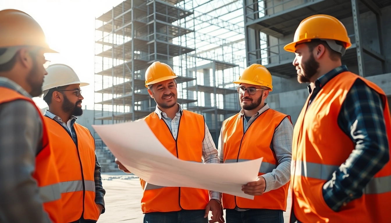 A New Jersey Commercial General Contractor leading a construction team on a job site for an efficient project.