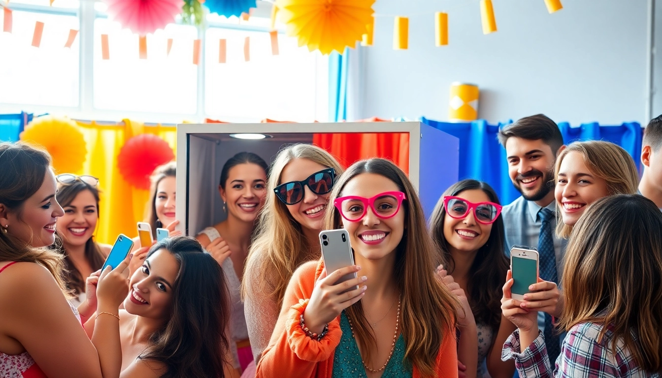 Experience joy with vibrant photo booth rental setup, capturing smiles and memorable moments.