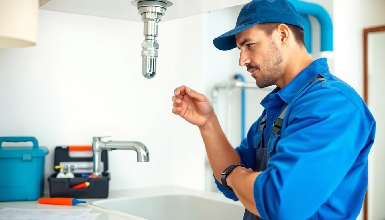 Plumber conducting whole house repiping services St Petersburg FL, showcasing expertise in a bright, modern home.