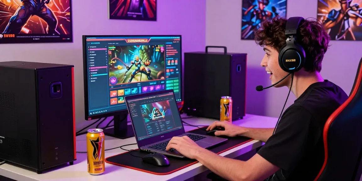 Engaged user on JURAGANBOLA's Slot88 platform in vibrant gaming setup