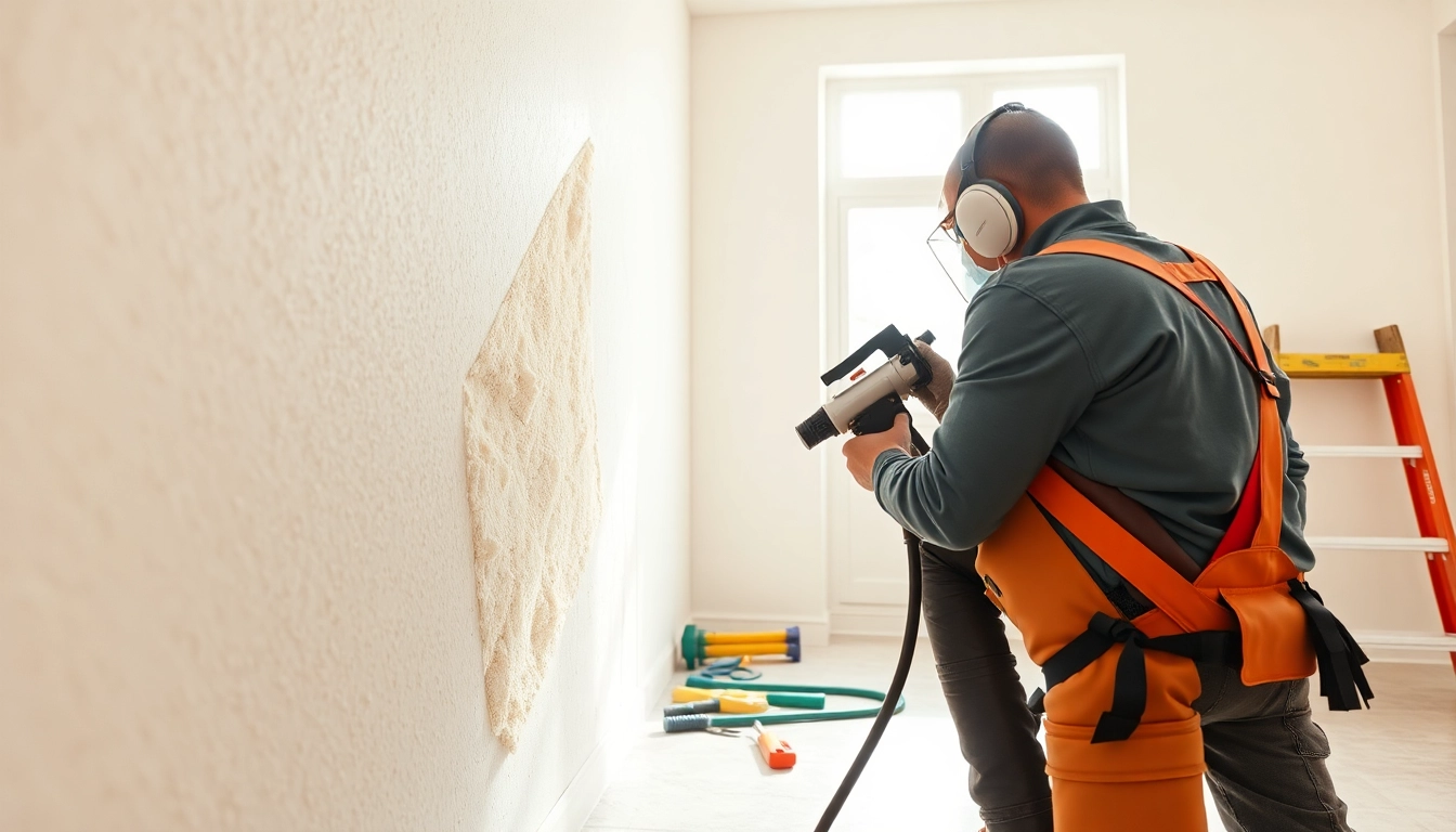 Effective professional spray foam removal process in action, highlighting a technician's expertise.