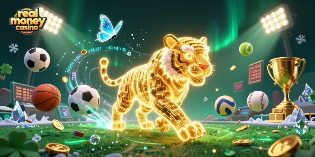 Experience the thrill of a real money casino with dynamic 3D elements and captivating visuals.