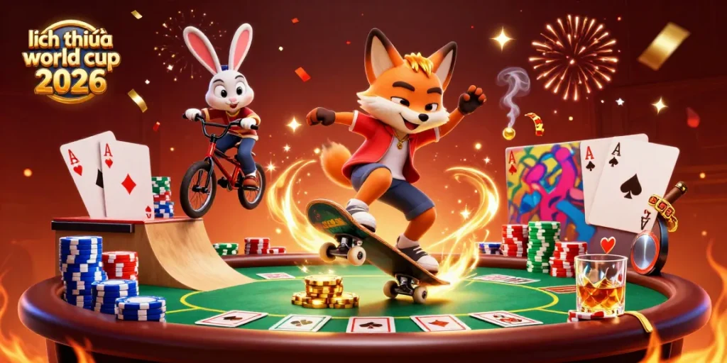Experience the excitement of lịch thi đấu world cup 2026 with vibrant gambling-themed visuals!